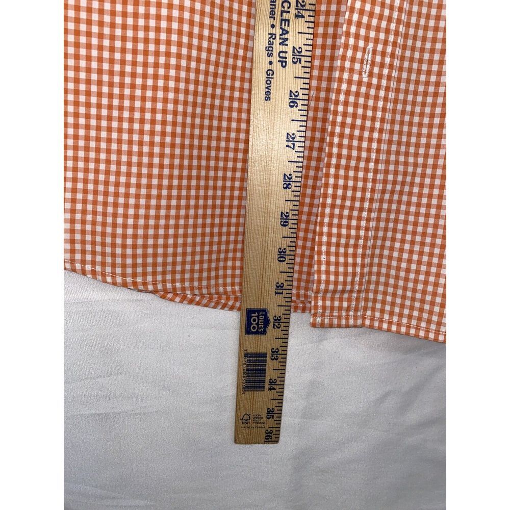 R&R Casuals Men's Button Up Checkered‎ Thick Cotton Shirt SIZE XL Orange - Picture 5 of 5
